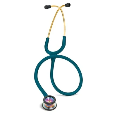 Afbeelding van 3M Littmann Classic II Pediatric stethoscoop 2153, borststuk in regenboogafwerking, Caribisch blauwe slang, stuk