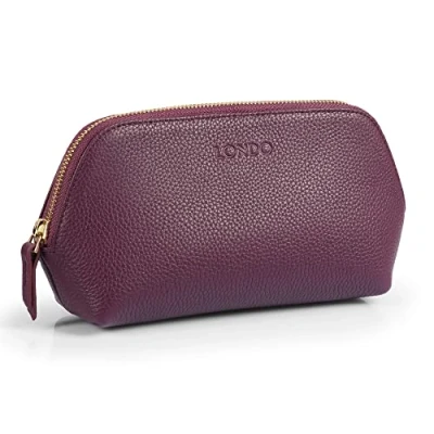 Afbeelding van Londo Lederen Make up Tas (Purper)