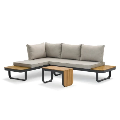 Afbeelding van Sens Line Samos Loungeset Multifunctioneel Aluminium Taupe