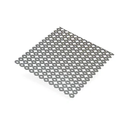 Afbeelding van Geperforeerd plaatstaal klaverblad dikte 1 mm 500 x 250