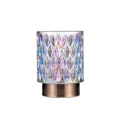 Afbeelding van Pauleen 48241 Clear Glamour mobiele tafellamp glas timerfunctie 6H batterij glazen lamp zonder kabel dichroïsch/messing