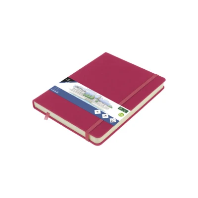 Afbeelding van Schetsboek Kangaro A5 ruby PU HC 80 vel 140gr roomwit met elastiek en