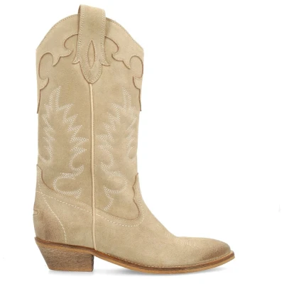 Afbeelding van Sacha suède cowboylaarzen beige