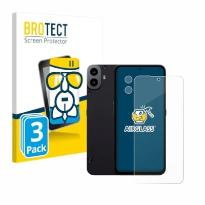 Afbeelding van BROTECT Glas Screen Protector voor Nothing CMF Phone 1 (Voor+Camera) (3 Stuks) Schermbeschermer [9H Hardheid, Beschermglas Folie niet Gehard Glas]