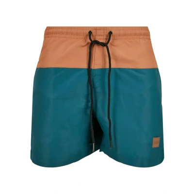 Afbeelding van Urban Classics Block Zwemshorts, Heren, Maat: 3XL, Teal toffee