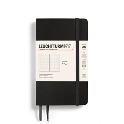Afbeelding van Leuchtturm1917 Notitieboek Pocket Softcover Puntjes Zwart