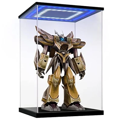 Afbeelding van Acryl vitrine / showcase display case voor modelauto&#039;s, figuren met LED verlichting (25x25x40 cm)