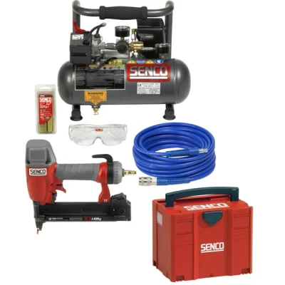 Afbeelding van Senco PC0964EUPS Pneumatische Afwerk Tacker (Finishpro18 Mg) In T loc Systainer&amp;3,8L Compressor (PC1010) + 5m Slang Combiset