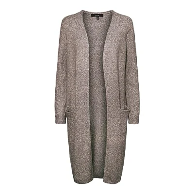 Afbeelding van VERO MODA VMDOFFY Ls Long Open Cardigan dames, Coffee Bean Melange, L (EU)