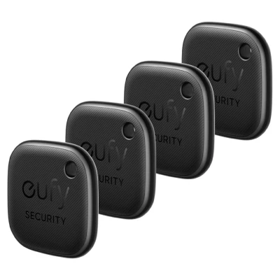 Afbeelding van eufy Security SmartTrack Link (Black, 4 Pack) Android not supported Works with Apple Find My (iOS only) Key Finder Bluetooth Tracker for Earbuds and Luggage