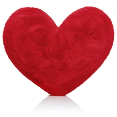 Afbeelding van Brandsseller Hartkussen Pluche ca. 40 x 30 cm Decoratief