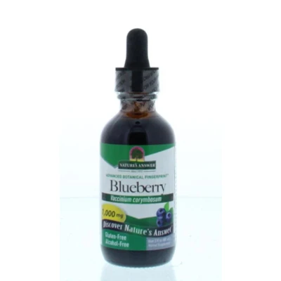 Afbeelding van Natures Answer Blauwe Bes extract 1:1 alcoholvrij 1000 mg 60 ml