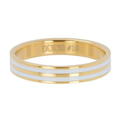 Afbeelding van Double line white iXXXi Vulring 4 mm SALE 18 / Gold