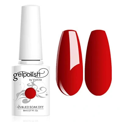 Afbeelding van Vishine Nagellak 8ml, semi permanent, gel, UV, LED, soak off, manicure, oranje #1331
