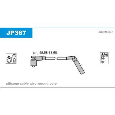 Afbeelding van Bougiekabelset JANMOR JP367