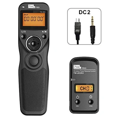 Afbeelding van PIXEL TW 283 DC2 Draadloze afstandsbediening met timer, compatibel Nikon D7500 D5600 D3300 D5300 D7100 D7200 D610 D750
