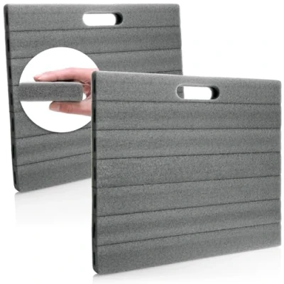 Afbeelding van COM FOUR® 2x kniekussens voor in de tuin kniemat tuinieren kniebeschermers knutselen en vrije tijd kniebeschermingsmat (antraciet)