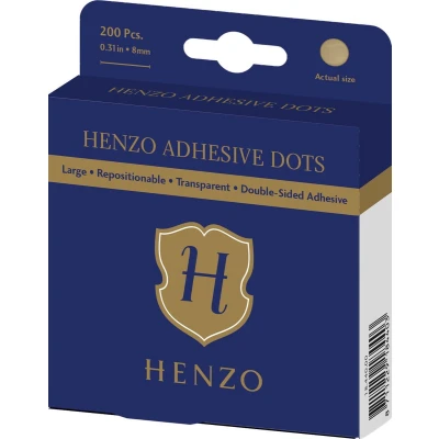 Afbeelding van Fotoplakkers Henzo Adhesive dots 8 mm 200 stuks Zelfklevend repositionable Transparant