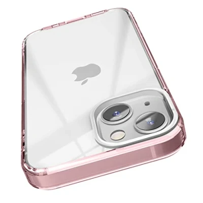 Afbeelding van elago Hybrid Clear Case Compatibel met iPhone 13 Hoesje (6.1&quot;) PC + TPU Hybride Technologie, Anti Vergelende, Schokbestendige Bumper, Full Body Bescherming (Lovely Roze)