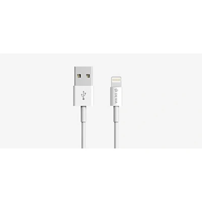 Afbeelding van Devia USB kabel Lightning, 1 m, 2,1 A, wit