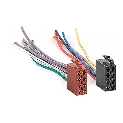 Afbeelding van Audioproject A154 auto radio adapter ISO autoradio open uiteinden luidsprekers stroom 2 x 8 pin DIN stekker universeel compatibel met VW Opel Ford