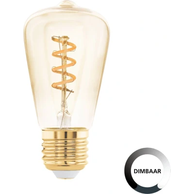 Afbeelding van EGLO LED Lamp E27 Ø 4,8 cm ST48 Amber 2000K Dimbaar