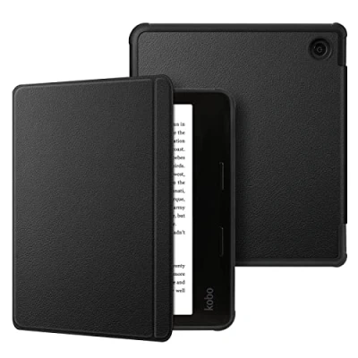 Afbeelding van Fintie Hoes compatibel met Tolino Epos 3 (2022) 8 inch / Kobo Sage eReader Superlicht Soft TPU Achterkant Cover Beschermhoes Tas Auto Slaap/Wake functie, Zwart
