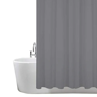 Afbeelding van ANSIO Douchegordijn voor badkamer schimmel en schimmelbestendig houtskoolgrijs, 180 x cm 2 stuks waterafstotende stof 100% polyester