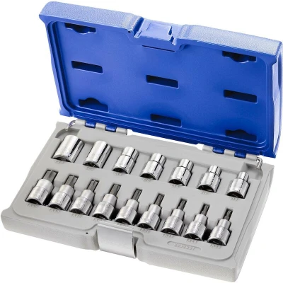 Afbeelding van Expert by Facom doppen en Torx® schroevendraaierdoppenset 1/2&quot; 16 delig in koffer E032907