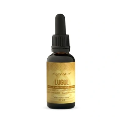 Afbeelding van DIOXNATUR® Lugol oplossing, 2% farmaceutische kwaliteit, 30 ml, jodium en kaliumjodide met nauwkeurige doseerpipet