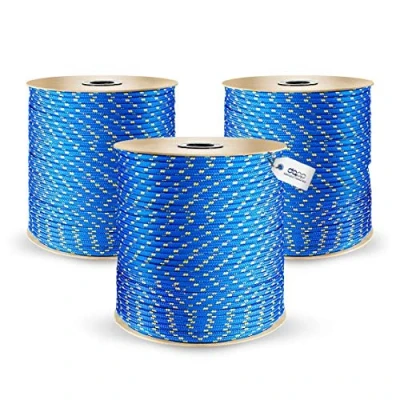 Afbeelding van DQ PP Polypropyleen touw Kleur: Blauw kunststof koord gevlochten textiel lijn waslijn marine, 5mm, 20 m.