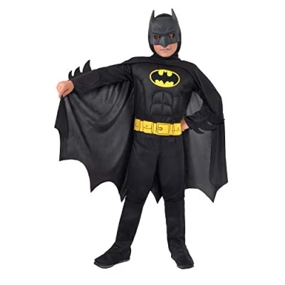 Afbeelding van Dc Comics Verkleedpak Batman Jongens Zwart 6 delig Maat 110 122