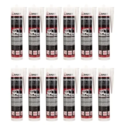 Afbeelding van dubaust ATO24 Carrosserielijm voor auto, camper, binnen en buiten, uv bestendig, hechting op alle ondergronden, carrosserielijm, caravan, afdichtmiddel, 290 ml, cartridge (wit, 12)