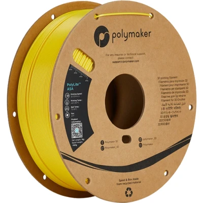 Afbeelding van Polymaker PolyLite ASA Filament Yellow 1,75mm 1KG