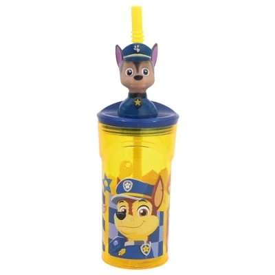 Afbeelding van Stor Herbruikbare kinderbeker met rietje en deksel 3D figuur inhoud van 360 ml, Paw Patrol Boy