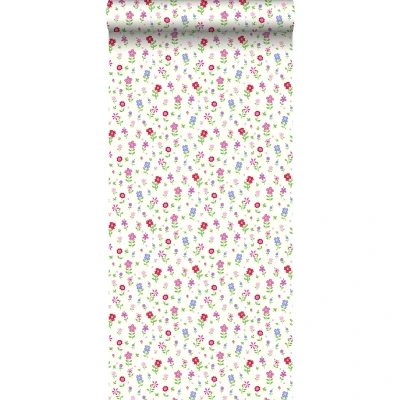 Afbeelding van Leen Bakker ESTAhome Behang Bloemen Multicolor 53cm X 10,05 M Paars Vlies