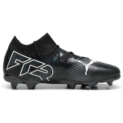 Afbeelding van Puma Future 7 Match FG/AG JR Unisex Voetbalschoenen met kunststof noppen voor kinderen, Maat: 35.5, Black/white Textiel/ synthetisch
