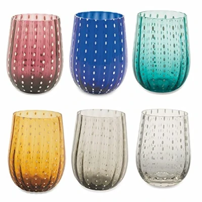 Afbeelding van Villa d &#039;Este Home Tivoli Shiraz Set waterglazen, gesorteerd, 6 stuks