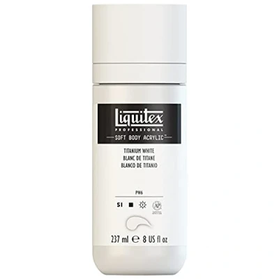 Afbeelding van Liquitex 1923432 Professional Acrylfarbe Soft Body Künstlerfarbe in cremiger deckender Konsistenz, hohe Pigmentierung, lichtecht &amp; alterungsbeständig, 237ml Flasche Titanweiß