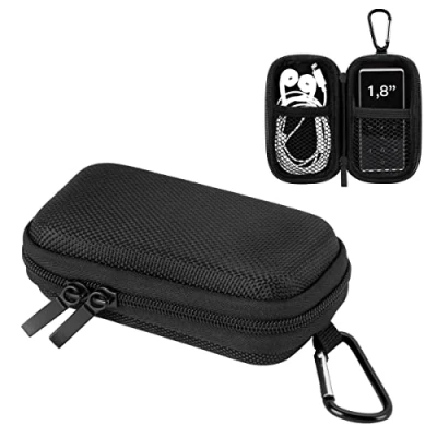 Afbeelding van AGPTEK MP3 Player case draagbare schelpschaal met metalen karabijnclip, Tasche(Innenmaß: 9 * 4.5 1.5CM), zwart