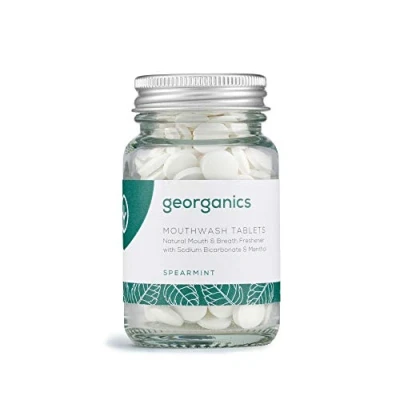Afbeelding van Georganics Natuur mondwatertabletten voor verse adem ideaal op reis Spearmint mondwater reisformaat 180 Tablets
