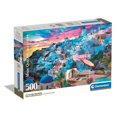 Afbeelding van Clementoni Puzzel Greece View 500 Stukjes Voor Volwassenen 14 99 Jaar, Gemaakt In Italië 35540
