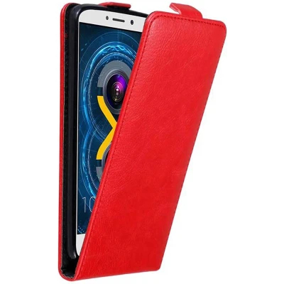 Afbeelding van Cadorabo Hoesje geschikt voor Huawei MATE 9 LITE / GR5 2017 Honor 6X in APPEL ROOD Beschermhoes flip design Case Cover met magnetische sluiting