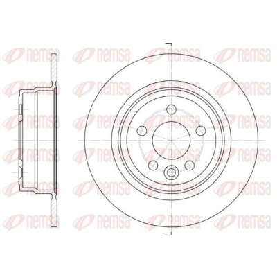 Afbeelding van REMSA Remschijf ROVER: 75 Achteras 280, 280mm 10mm 5 volledig 6615.00 GBD90847,SDB000010,SDB000870,SDB101100,BDM689410,DCA661500,SDB000881,230644