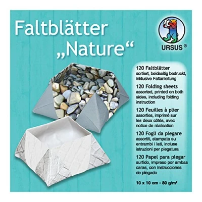 Afbeelding van Ursus 3266899 vouwbladen Nature, ca. 10 x cm, 80 g/m², gesorteerd in ontwerpen, 120 vellen