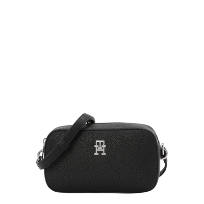 Afbeelding van Tommy Hilfiger Emblem Camera BAG Schoudertas, Dames, Maat: One Size, Black