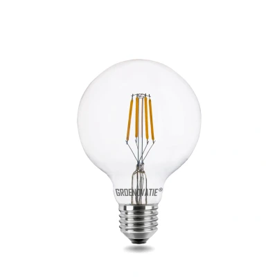 Afbeelding van E27 LED Filament Globelamp 4W warm Wit Dimbaar 2200K (Extra wit)