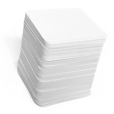 Afbeelding van 200 Vierkante Blanco Speelkaarten (Matte Afwerking en Maat)