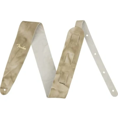 Afbeelding van Fender Tie Dye Leather Strap Natural Gitaarband
