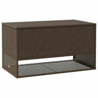 Afbeelding van vidaXL Opbergbox voor buiten 100x55x55,5 cm poly rattan bruin